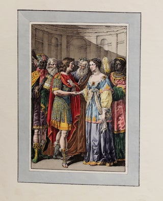 Galerie de Mignard ou collection de dix-huit lithographies representant les amours de Theagenes et Chariclee.
