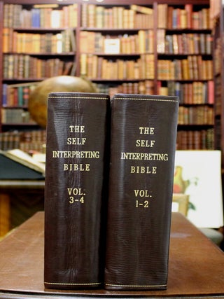 Item #B4249 The Self-Interpreting Bible with Commentaries, References, Harmony of the Gospels and...