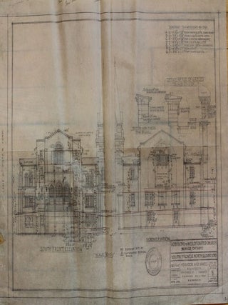 Item #B5344 Original Architectural Plans and Designs Collection. J. C B. Horwood, E. C Horwood