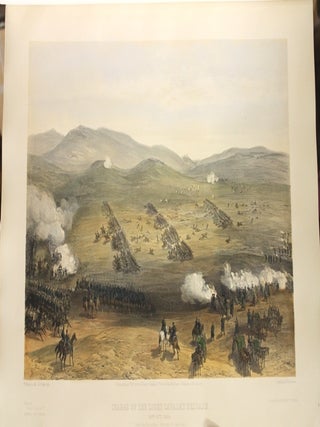 THE SEAT OF THE WAR // IN THE EAST // BY // WILLIAM SIMPSON. Dedicated by Permission to Her Most Gracious Majesty // THE QUEEN. // FIRST SERIES. // LONDON 1855 // PUBLISHED BY PAUL & DOMINIC COLNAGHI & CO. // PUBLISHERS TO HER MAJESTY // 13 & 14 PALL MALL EAST.