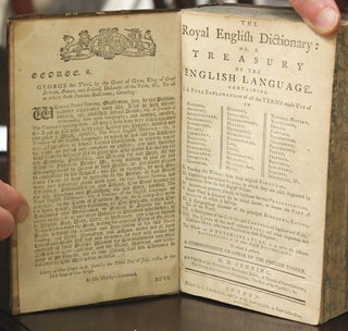 The Royal English Dictionary or A Treasury of the English Language.