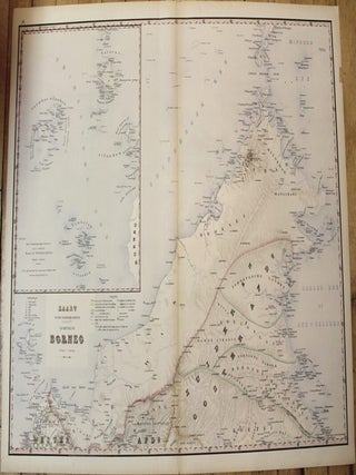 Item #M10043 Kaart Van Het Noordelijk Gedeelte Van Het Eiland Borneo / Kaart Van Het Zuidelijk...