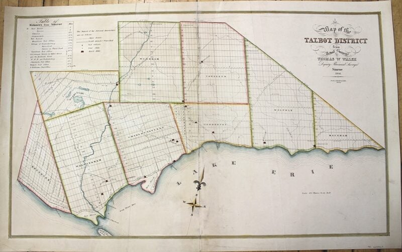 Map of the Talbot District from Actual Surveys by Thomas W Walsh ...