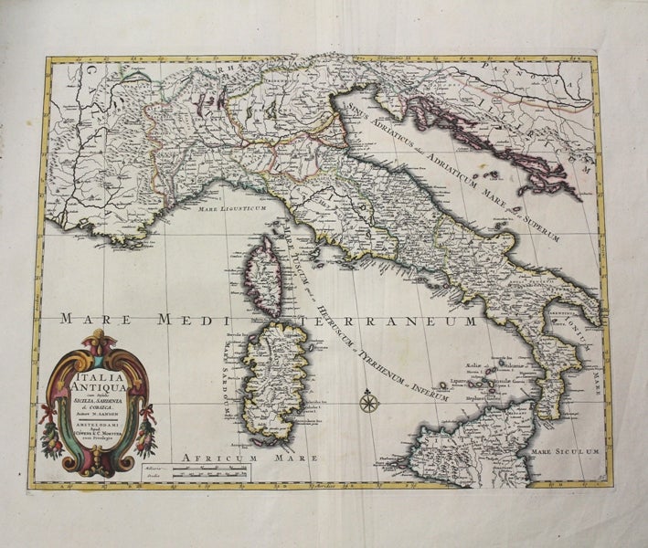 Item #M10242 Italia Antiqua cum Insulis Sicilia, Sardinia & Corsica. Nicolas Sanson.