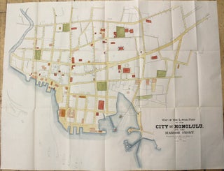 Item #M10252 Map of the Lower Part of the City of Honolulu, and the Harbor Front. A B. Loebenstein