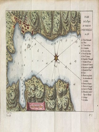 Item #M10282 Plan de la Baye Et Ville De Portobelo en 1736. Haussard