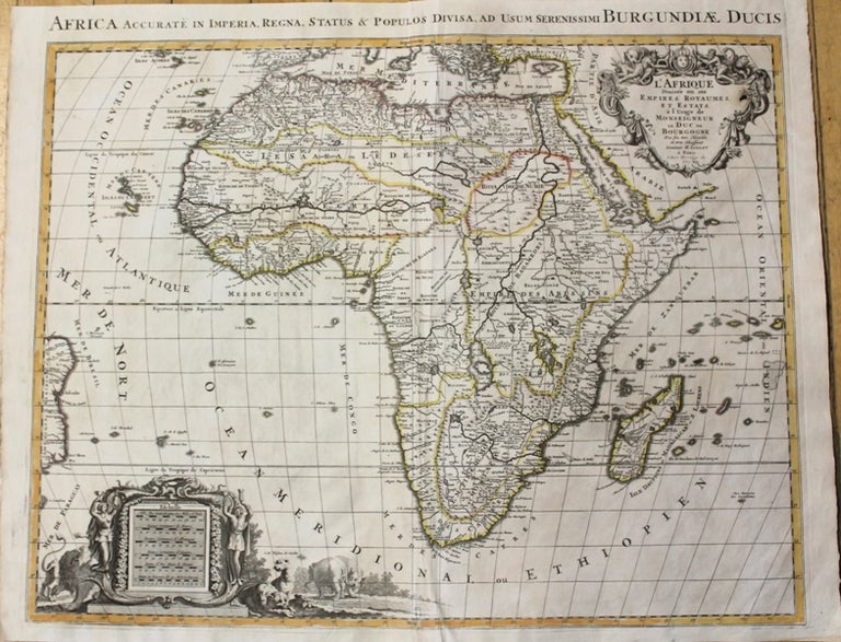 Item #M10295 L'Afrique Diuisee en ses Empires Royaumes, Et Estats..../ Africa Accurate In Imperia, Regna, Status & Populos Divisa. H. Jaillot.