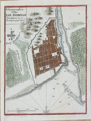 Item #M10338 Ichnographia Urbis San-Domingo. D'Anville - Homman