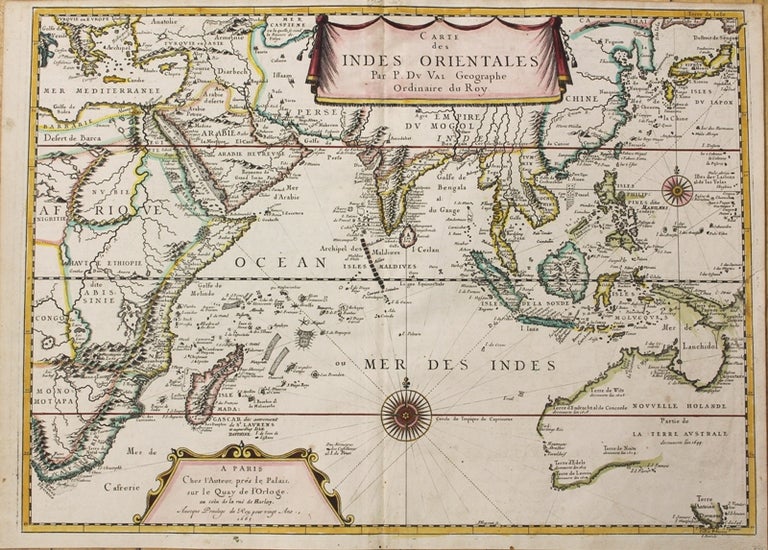 Item #M10369 Carte des Indes Orientales Par P. Du Val Geographe Ordinaire du Roy. Pierre Du Val.