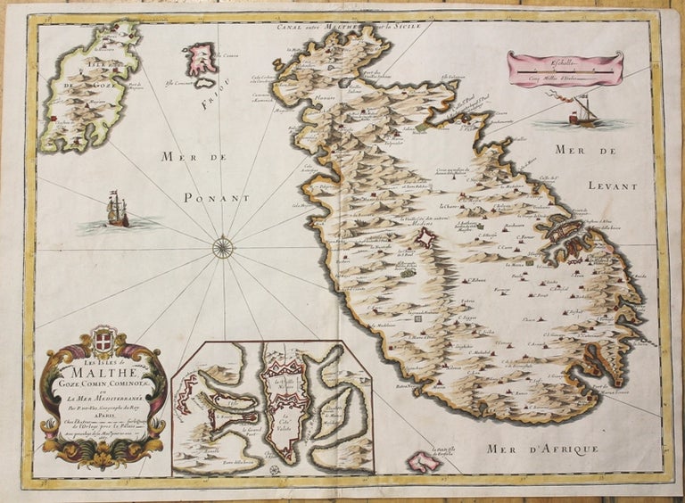 Item #M10411 Les Isles de Malthe, Goze, Comin, Cominot, & en La Mer Mediterranee. Pierre Du Val.