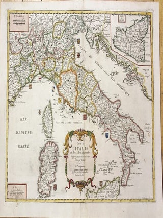 Item #M10412 Carte de L'Italie et des Isles adjacentes, ou sont exactement decrits Tous ses...