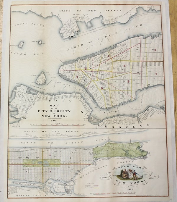 Item #M10460 Map of the City & County of New York. D T. Valentine.