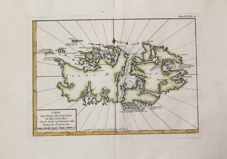 Item #M10505 Carte Des Isles Malouines Ou Isles Nouvelles Que les Anglois noment aujour dhui Isles De Falkland. J. N. Bellin.