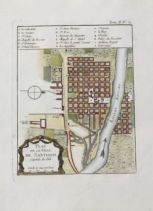 Item #M10516 Plan De La Ville De Santiago Capitale du Chili. J. N. Bellin