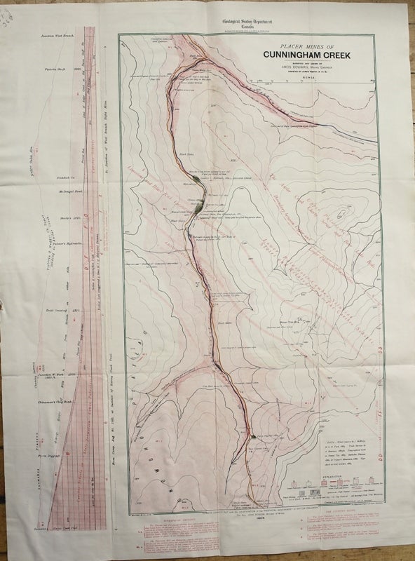 Item #M10538 Placer Mines of Cunningham Creek. Alfred R. C. Selwyn, Amos Bowman, James McEvoy.