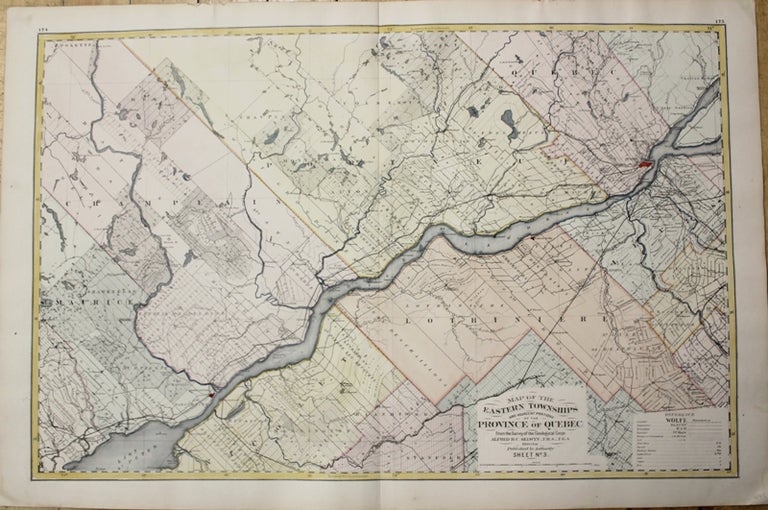 Item #M10614 Map of the Eastern Townships and Adjacent Portions of the Province of Quebec. Alfred R. C. Selwyn.