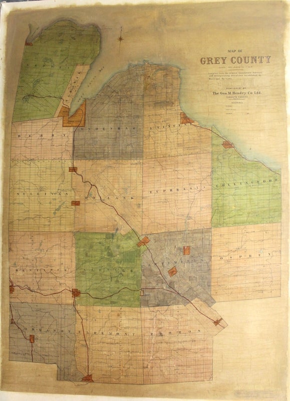 Item #M10646 Map of Grey County. Governmental Surveys.