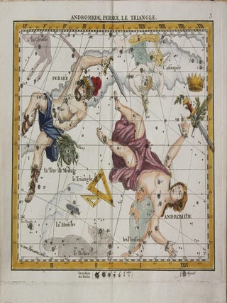 Item #M10707 Andromede, Persee, Le Triangle. John Flamsteed, Jean Fortin