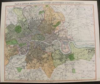Item #M10722 Plan of London, Metropolitan Burghs and Southern & Eastern Environs. J. Bartholomew