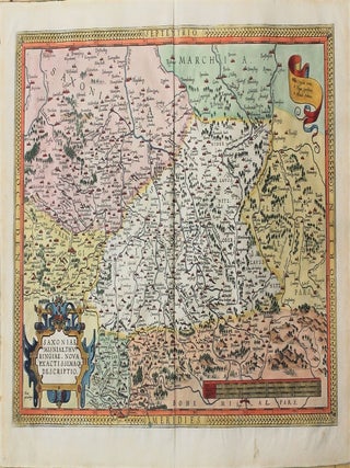 Item #M10736 Saxoniae Misniae, Thuringiae, Nova Exactissimaq Descriptio. Abraham Ortelius