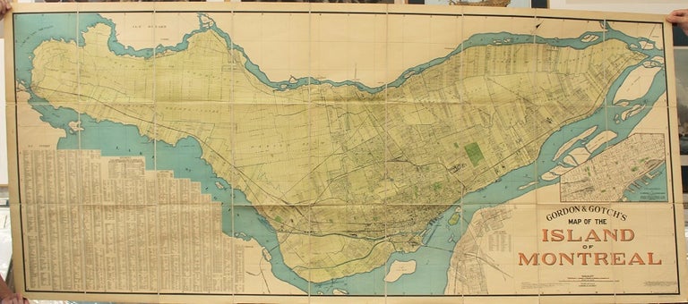 Item #M10753 Gordon & Gotch's Map of the Island of Montreal. Albert E. Dumont.