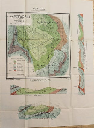 Item #M10771 Geological Map of Costigan Coal Field Alberta. D B. Dowling, Robert Bell, Paul...