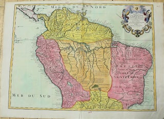 Item #M10782 Carte De La Terre Ferme Du Perou, Du Bresil Et Du Pays Des Amazones. Guillaume De...