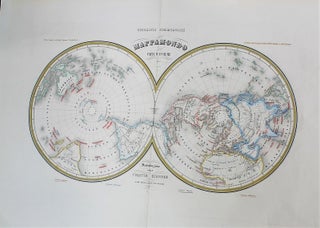 Item #M10790 Mappa Mondo Carta D'Insieme 1855 Distribuzione Delle Colonie Europee. Francesco...
