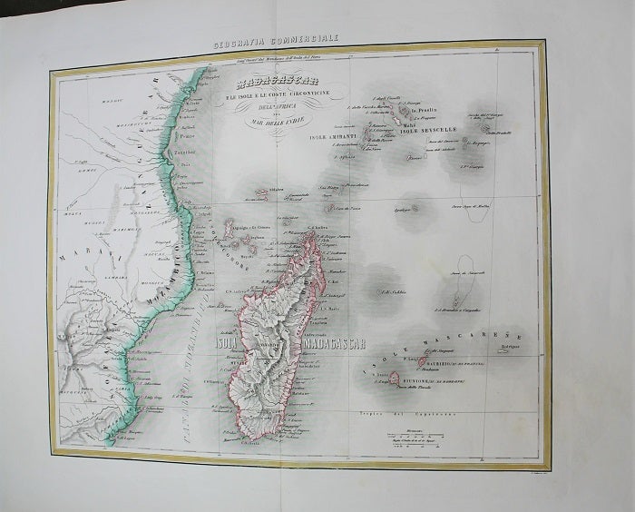 Item #M10792 Madagascar E Le Isole E Le Coste Circonvicine Dell' Africa Nel Mar Delle Indie. Francesco Marmocchi, G. Bonatti.