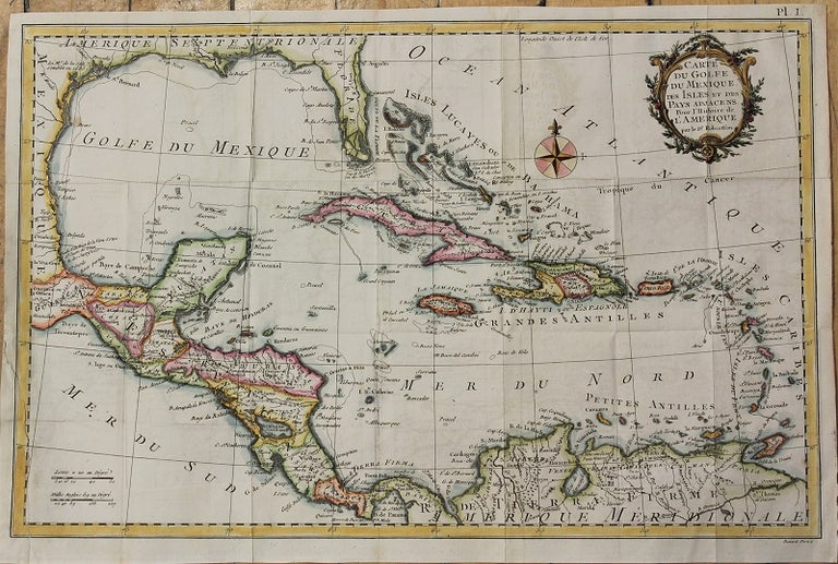 Item #M10824 Carte Du Golfe Du Mexique Des Isles Et Des Pays Adjacens. Pour L'Histoire de L'Amerique. William Robertson.