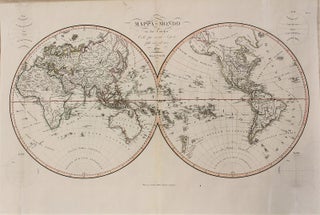 Item #M10854 Mappa-Mondo in Due Emisferi Colle Piu Recenti Scoperte Fatte Sino All'Anno 1820....