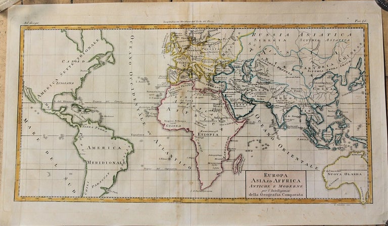Item #M10864 Europa Asia Ed Affrica Antiche E Moderne Per L'Intelligenza della Geografia Comparata. G. Caniani.