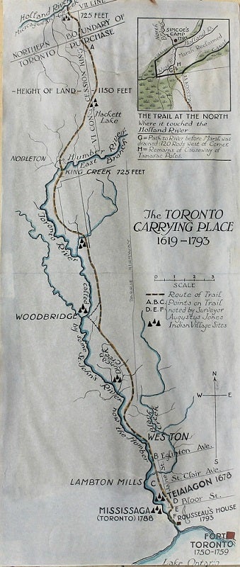 Item #M10872 The Toronto Carrying Place 1619-1793The Trail at the North Where it touched the Holland River. C W. Jeffreys.