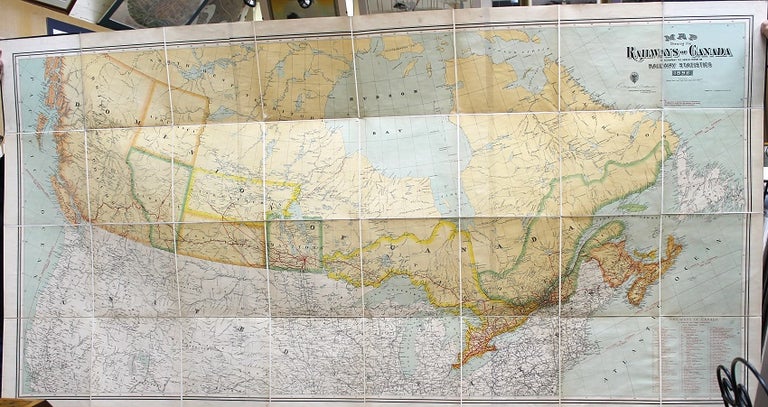 Item #M10876 Map Shewing the Railways of Canada to accompany the annual report on Railway statistics. E V. Johnson.
