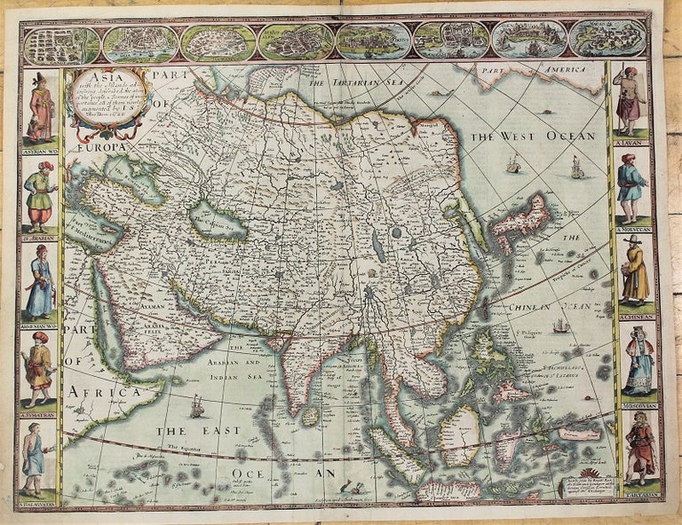 Item #M10939 Asia with the Islands adioyning described, the atire of the people, & Townes of importance, all of them newly augmented by JS Ano Dom:1626. John Speed.