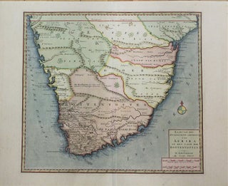Item #M10979 Kaart Van Het Zuidelykste Gedeelte Van Afrika of Het Land Der Hottentotten. Isaak...
