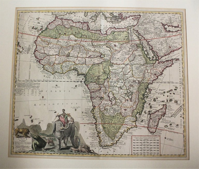 Item #M10983 Africae in Tabula Geographica Delineatio. A F. Zuerner, N Vischer.