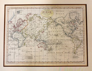 A New and complete Chart of the World; Displaying the Tracks of Capt. Cook and other modern...
