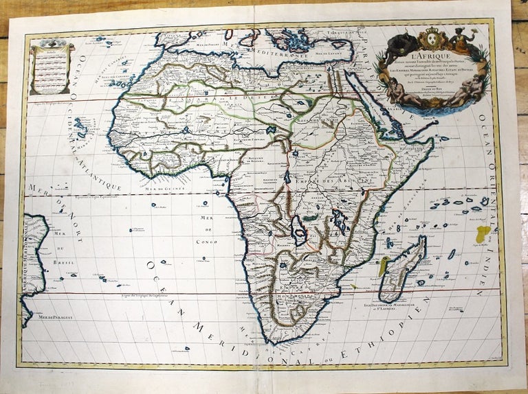 Item #M11022 L'Afrique divisee suivant l'estendue de ses Principales Parties. N. Sanson, Hubert Jaillot.