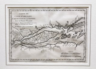 Carte De L'Isle D'Orleans Et Du Passage De La Traverse dans le Fleuve St.Laurent