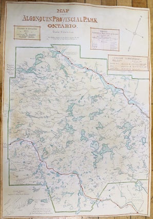 Item #M11059 Map of Part of Algonquin Provincial Park of Ontario. Arthur R. Brown