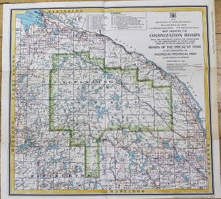 Map Showing the Colonization Roads Built and Maintained Under the Supervision of the Commissioner...