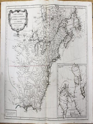 Item #M11066 Carte Generale du Canada, de la Louisiane, de la Floride, de la Caroline, de la...