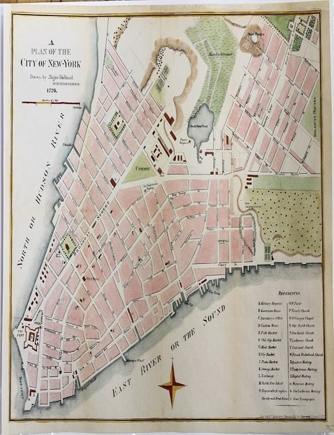 Item #M11068 A Plan of the City of New-York.Drawn by Major Holland Surveyor General 1776. D T. Valentines.