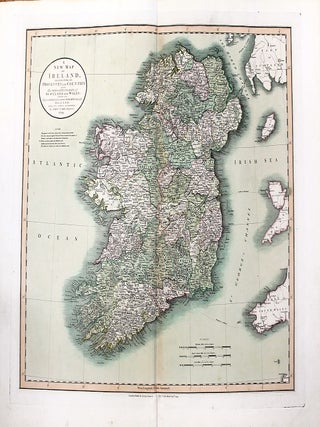 Item #M11079 A New Map of Ireland, Divided into its Provinces and Counties; Also the Opposite...