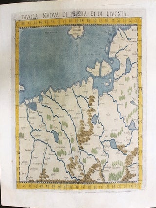 Item #M11141 Tavola Nuova Di Prussia Et Di Livonia. Ptolemy, Girolamo Ruscelli