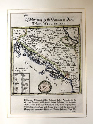 Item #M11171 A New Map of Sclavonia, Croatia, Dalmatia, Bosnia et Repub. Ragusta. Robert Morden