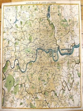 Item #M11189 Bacon's Gem Map of London and Suburbs. G W. Bacon