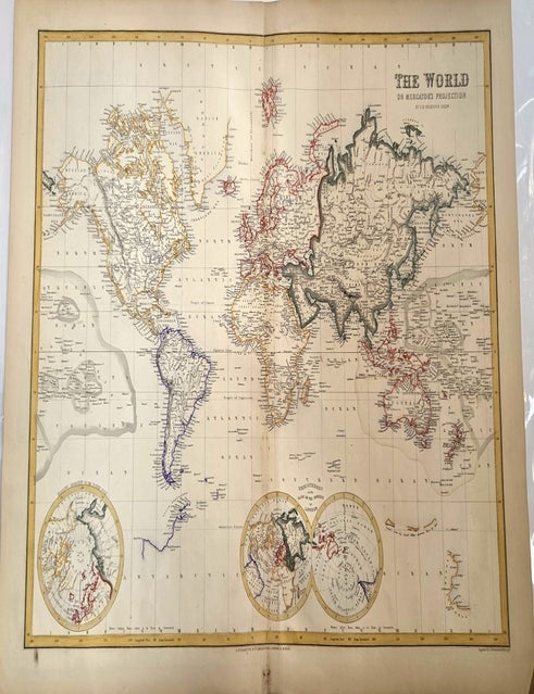 Item #M11246 The World on Mercator's Projection. G H. Swanston.