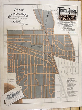 Item #M11267 Plan of West Toronto Junction, Compiled for Charlton's Directory. Biggs, Roberts